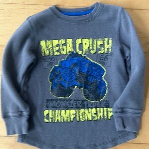 Jumping Beans Boys Red Striped Long Sleeve Crew Neck T-Shirt, Size 4, Pre-Owned